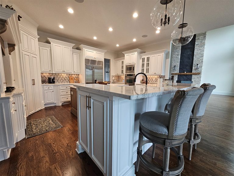 Whole home renovation with a white kitchen in Braselton, GA